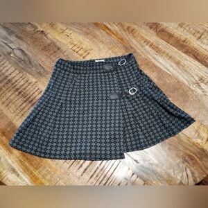 Full Tilt Gray Pleated School Girl Academia Strap Skirt